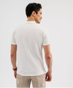 Polo manches courtes à motifs texturés homme
